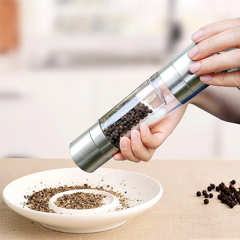 Мельница для соли и перца 2 в 1 ручная мельница из нержавеющей стали специй