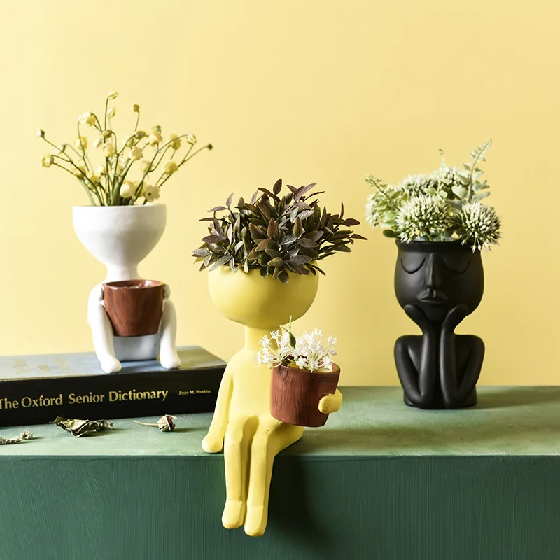 

Nordic Plant Pot Home Decoration European Desktop Decorative Flowerpot Suculenta Bloempot Balcony Decorations New