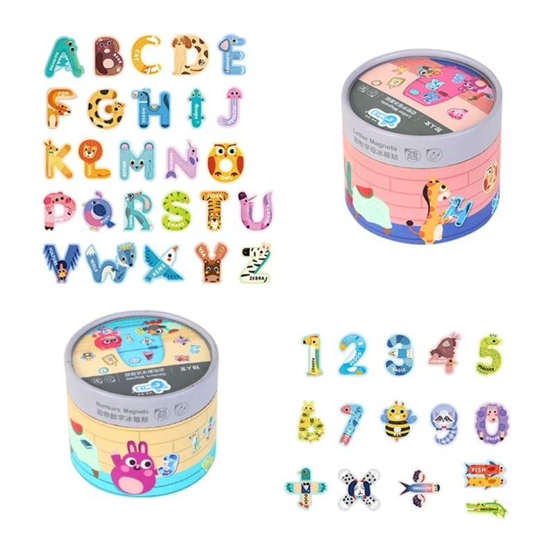 

Развивающие магниты на холодильник для раннего обучения, наклейки с магнитом Монтессори, развивающий игровой набор с буквами/цифрами B03A