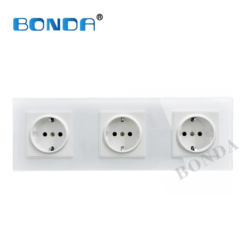 Электрическая розетка BONDA европейского стандарта 16 А из хрустального