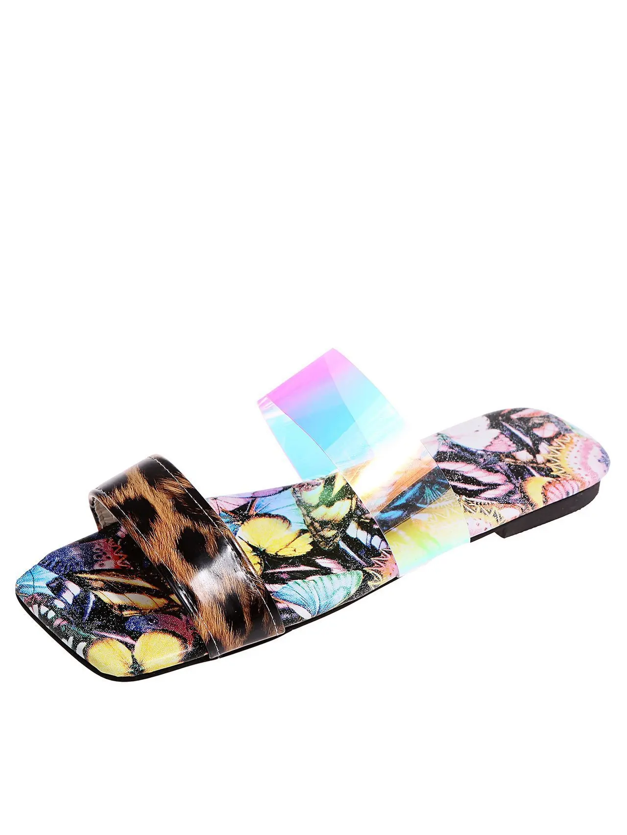 

Women Slippers Women Shoes Leather Flat Slides Flat Shoes Ladies Sandals Outdoor Summer Leopard Shoes 2021Woman Beach Shoes