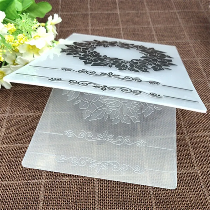 Венок печать DIY пластиковые папки для тиснения скрапбукинга бумаги ремесло/карты