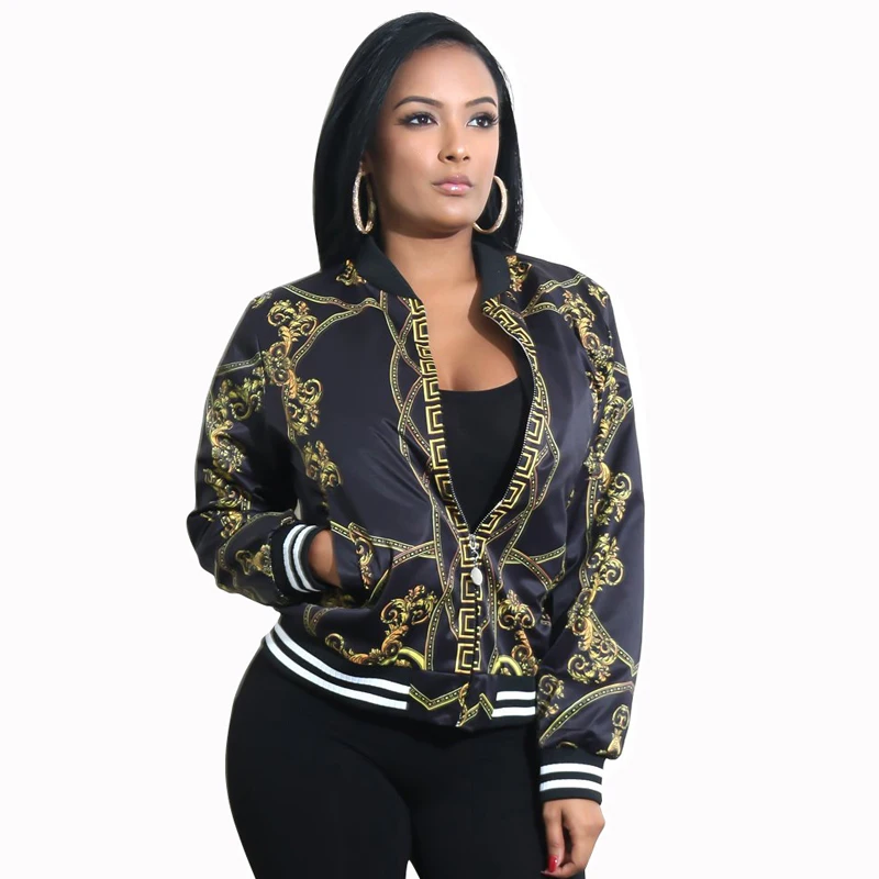 Женская сексуальная куртка бомбер со стоячим воротником роскошная шикарная