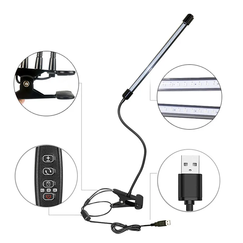 60 Светодиодный светильник с 3 головками для выращивания растений полный спектр