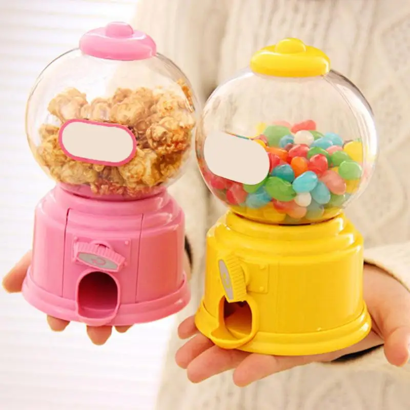 

1 Pcs New Cute Sweets Coin Bank Cans Mini Candy Machine Bubble Gumball Dispenser Coin Bank Kids Toy Chrismas Gifts for Children