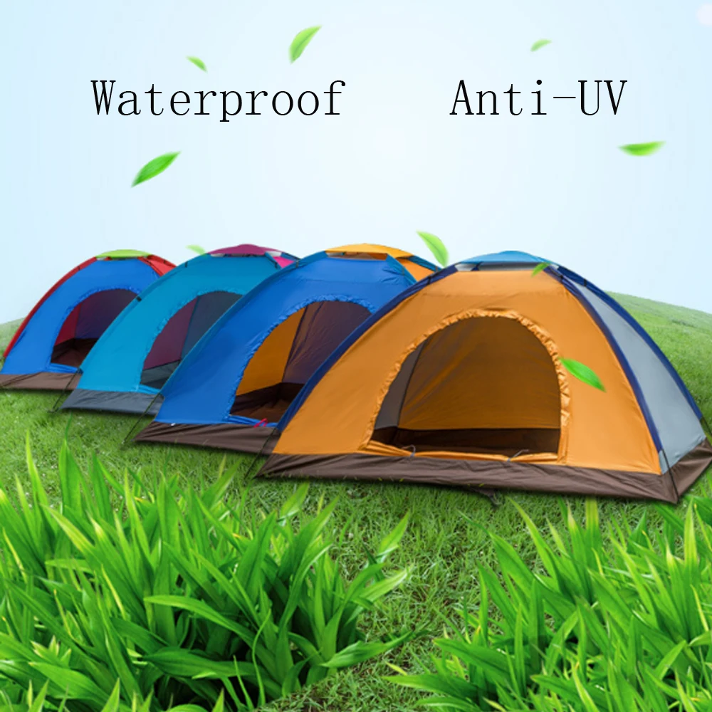 Туристическая автоматическая палатка на 2 человек большая семейная двухслойная