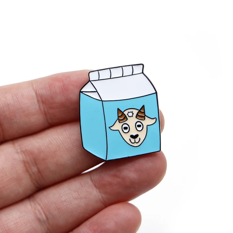 Эмалированная брошь в форме мультяшного животного из козьего молока для детей