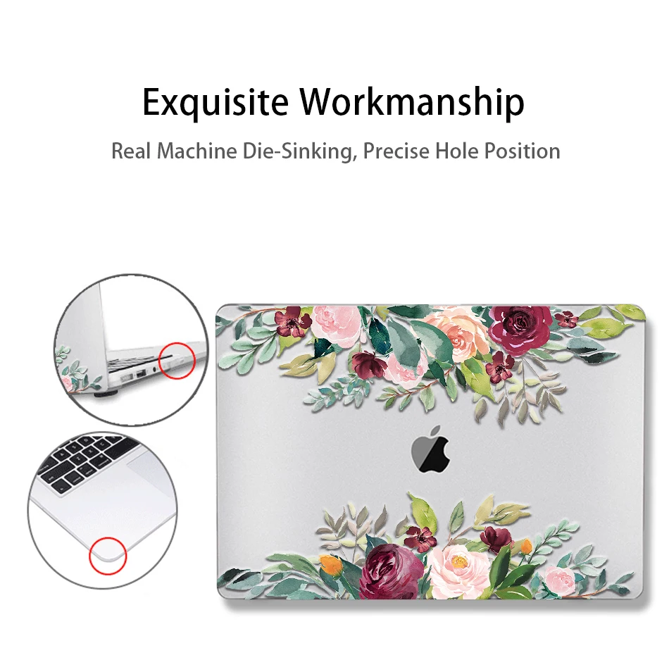МТТ Акварель Цветы Crystal Case для Macbook Air 13 дюймов retina A1932 для apple macbook pro 13 15 Touch Bar A1989 A1990