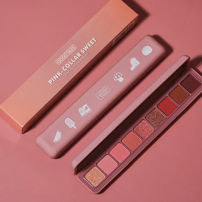 Палитра теней для век женщин Косметика макияжа Алмазный Блеск металлик 9 цветов