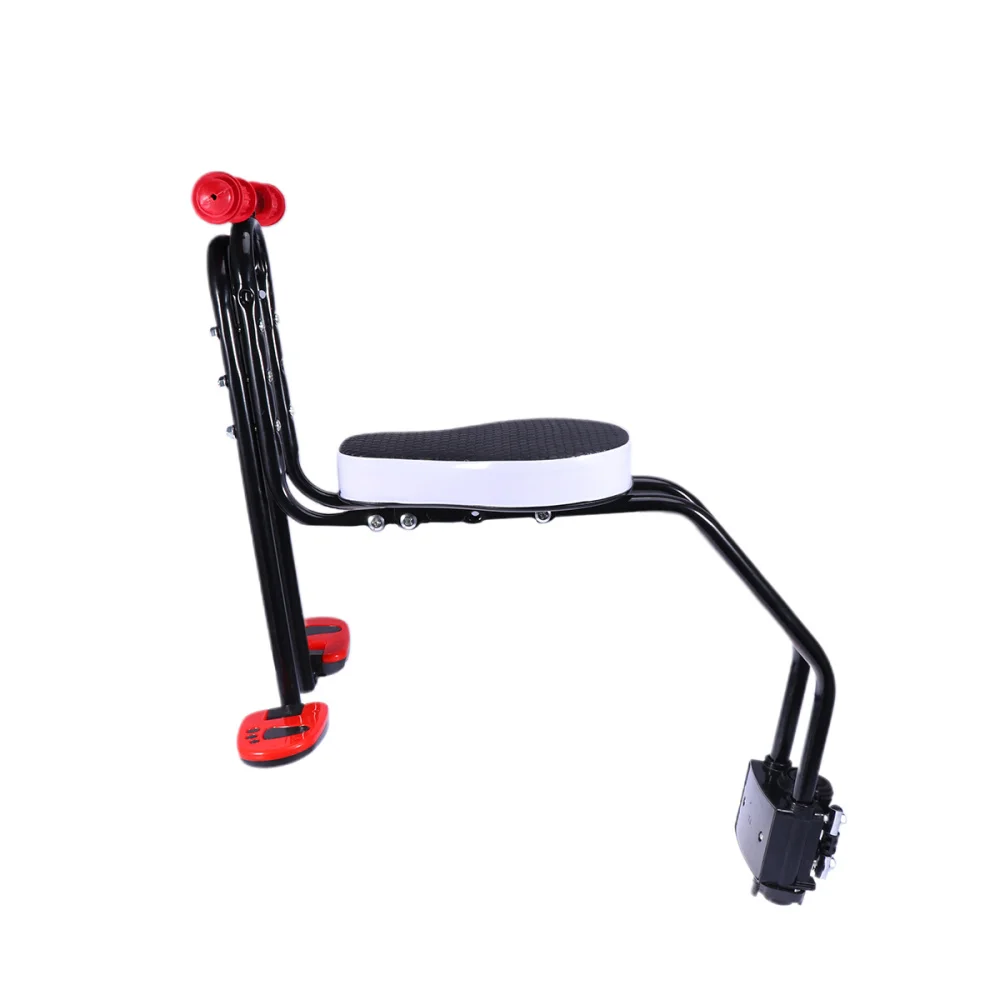 

Children Bike Seat Quick Dismounting Seat Electrombile Preposed Safety Seat With Armrest Pedal Standard Black
