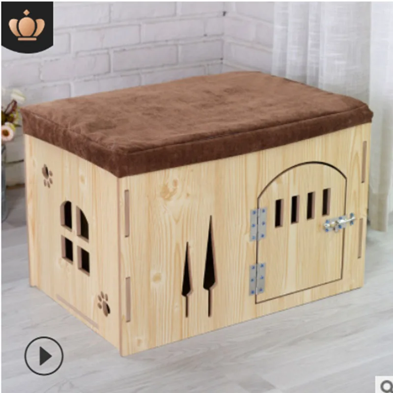Новинка 2020 года. Четырехсезонный деревянный домик для питомцев кошек и кроликов.