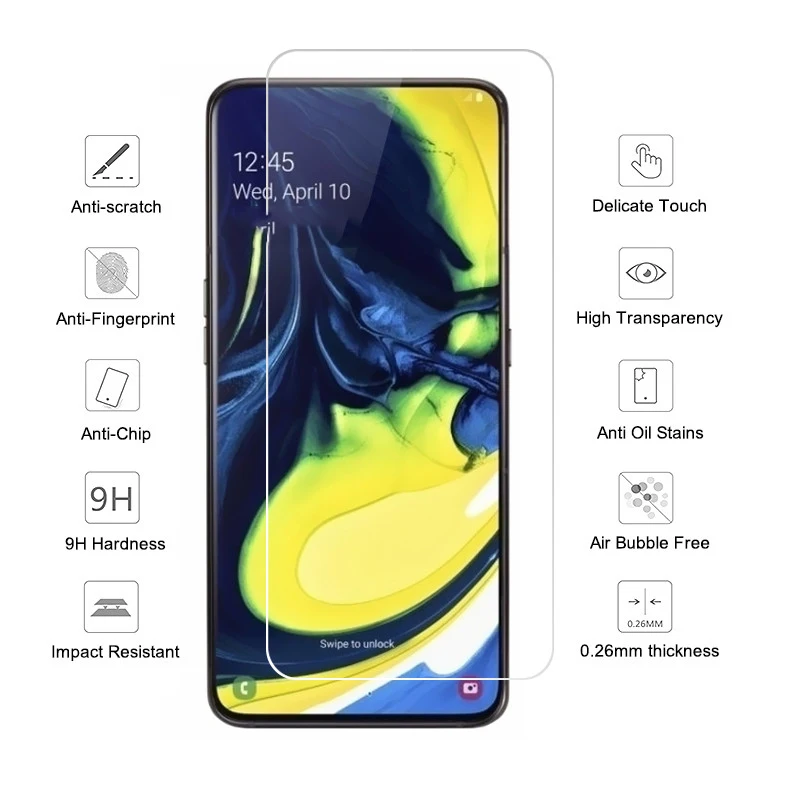 Закаленное стекло для samsung Galaxy A80 A90 полное покрытие Защитная пленка A9 Pro 2019 2018 A9200