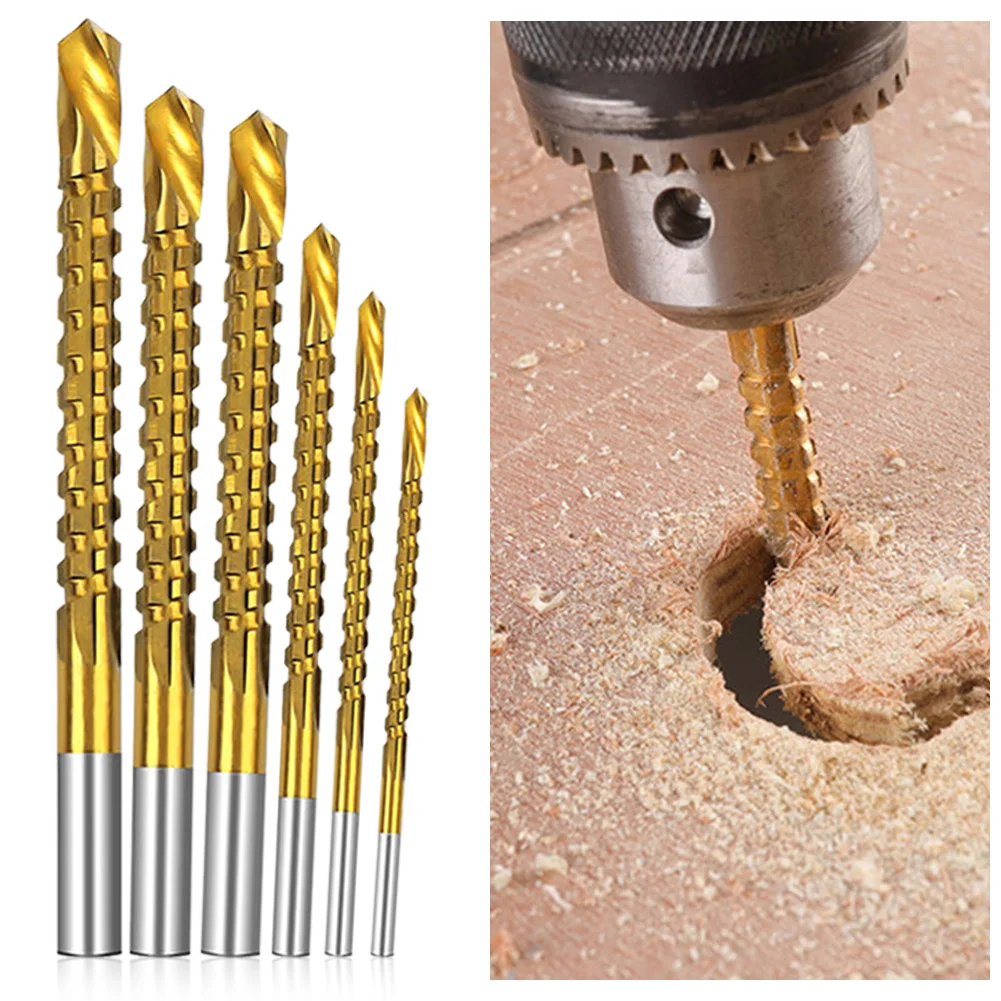 6 шт./компл. дрель Электроинструмент резак для древесины Высокоскоростная сталь