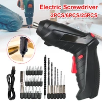 electrical screwdriver 3 6v portable usb charging cordless rechargeable hand cordless practical drill power supplies power tools
