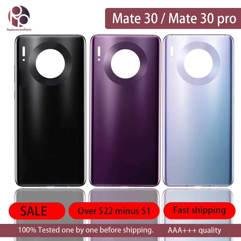 5 шт. лучшее качество батарея Задняя стеклянная крышка для huawei mate 30/mate 30 Pro Задняя Дверь Корпус чехол Замена Ремонт Запчасти