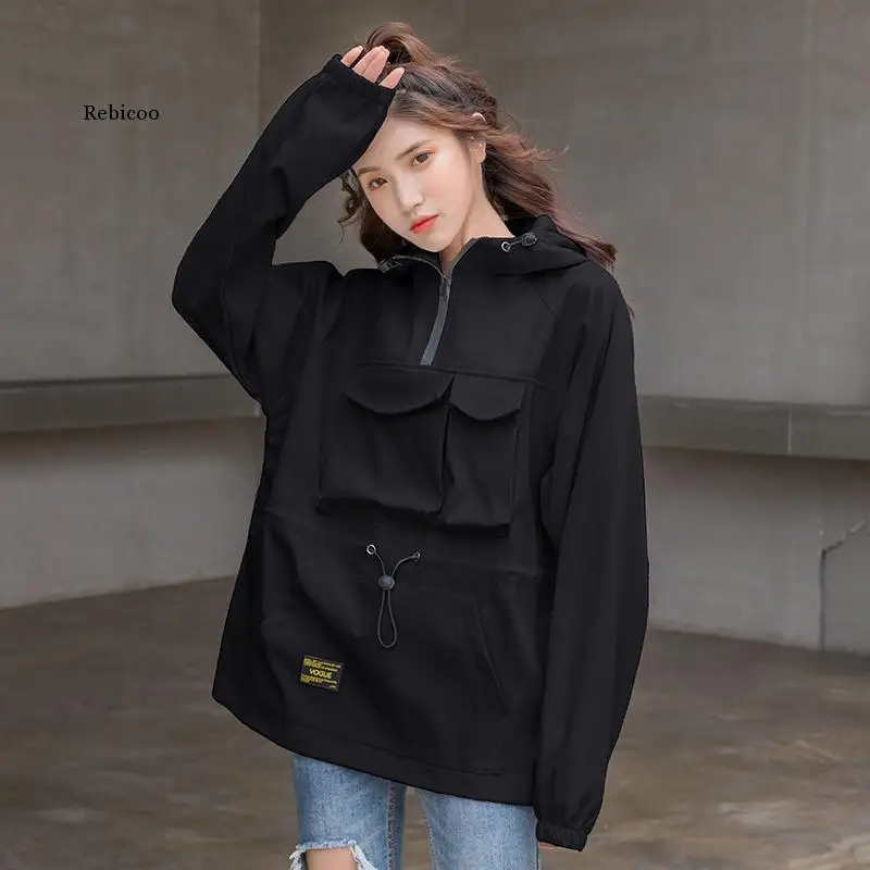 

Cute Hooded Windbreaker Jacket for Women Jacket Hoodie Coats Female Outdoor Clothing
