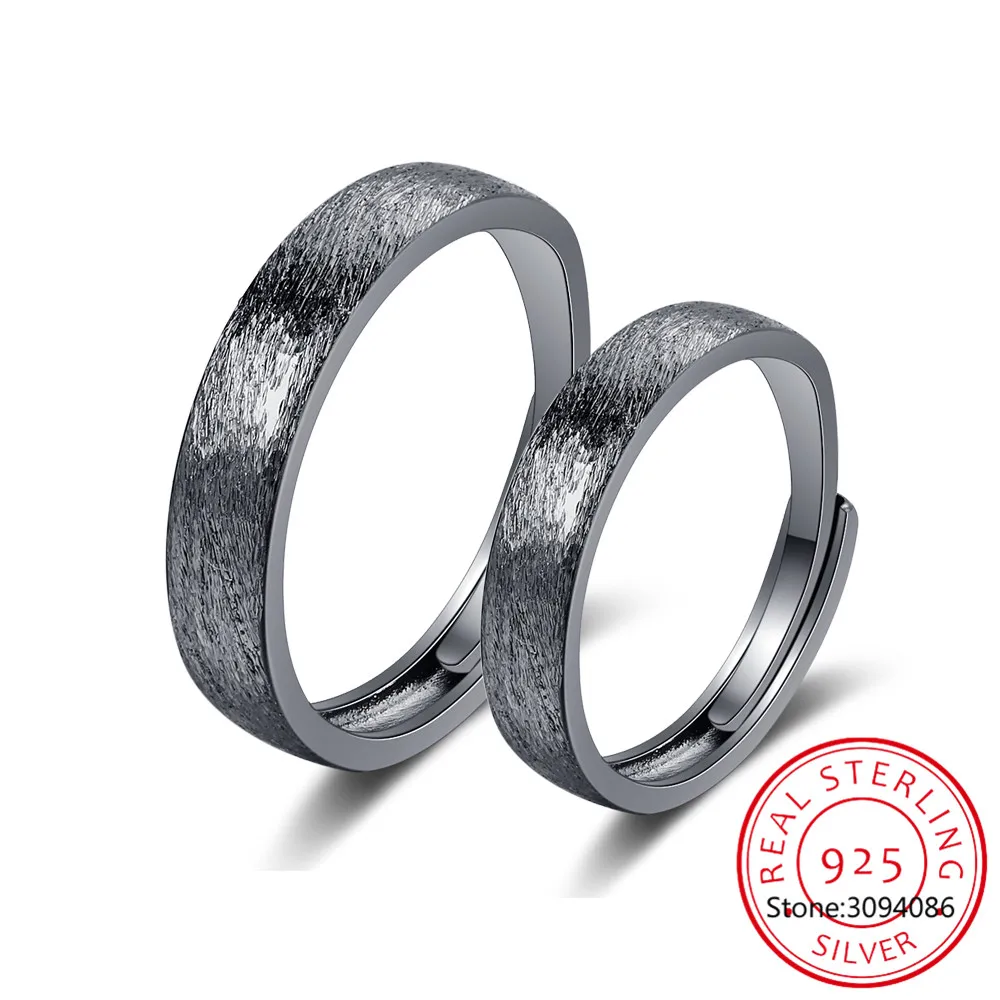 

Модные оригинальные кольца из стерлингового серебра 925 пробы для женщин и мужчин, классические обручальные Стразы парные кольца для влюбле...