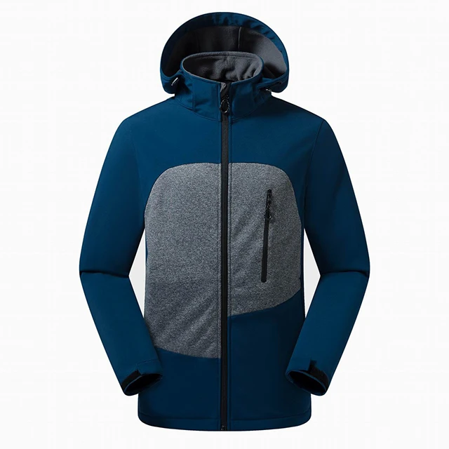 8012 dark blue Мужские зимние 3L термальный теплый флис для походов куртки Новые водонепроницаемые уличные пальто с капюшоном Рыбалка Охота софтшелл для кемпинга одежда - Цвет: 8012 dark blue