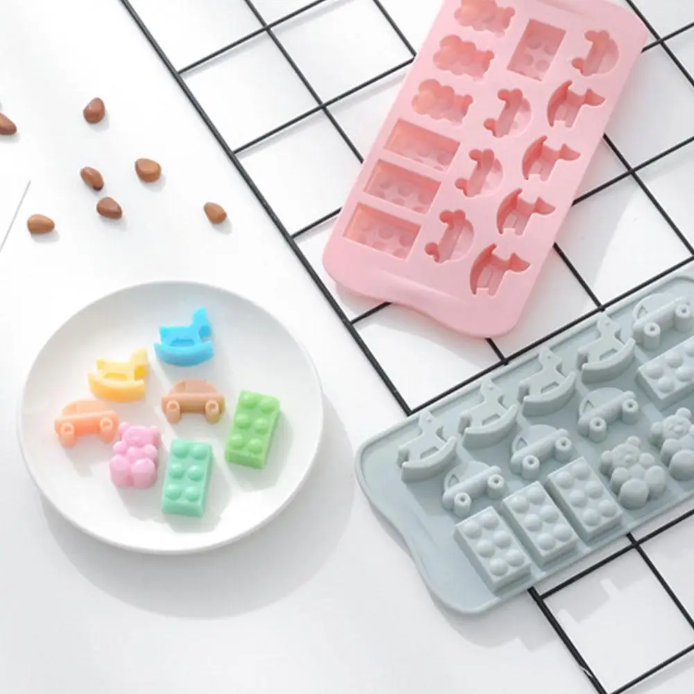 

Wholesale Handmade Diy Cookie Mold Chocolate Silicone Mold Baking Tray Silicone Mold Handmade Biscuit Bear Rocking Horse Car