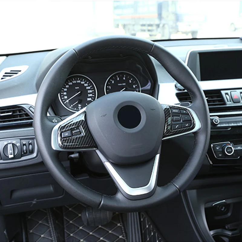 

2Style Car accessory ABS Chrome Steering Wheel Button Trim For BMW 2 series 218i F45 F46 & X1 F48 2016-2019 & X2 F47 2016- 2019
