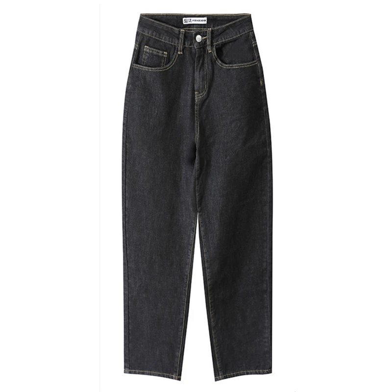 Женские джинсы бойфренды размера плюс мягкие повседневные Черные Новое