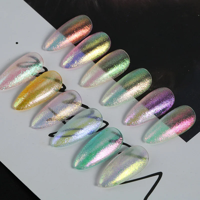 Новый твердый нефритовый кристалл для ногтей пряжа порошок Волшебное зеркало