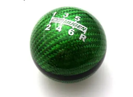 Ручка переключения передач из натурального углеродного волокна зеленый MUGEN