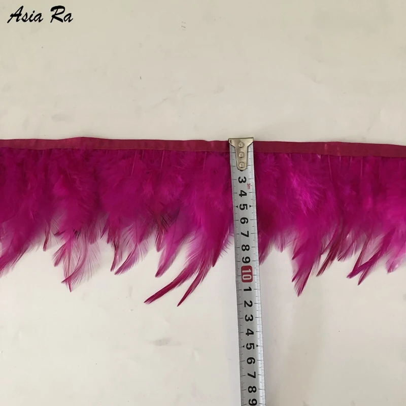 10 метров ярко розовый цвет на стопу длиной от до 15 см курица Coque перья отделкой