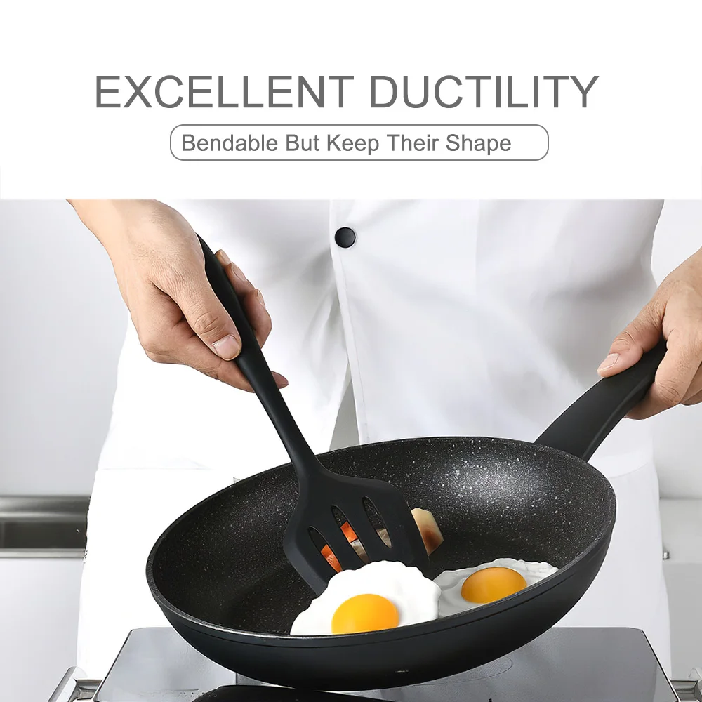 10 шт. набор кухонной утвари силиконовые кухонные инструменты Гаджеты деревянный