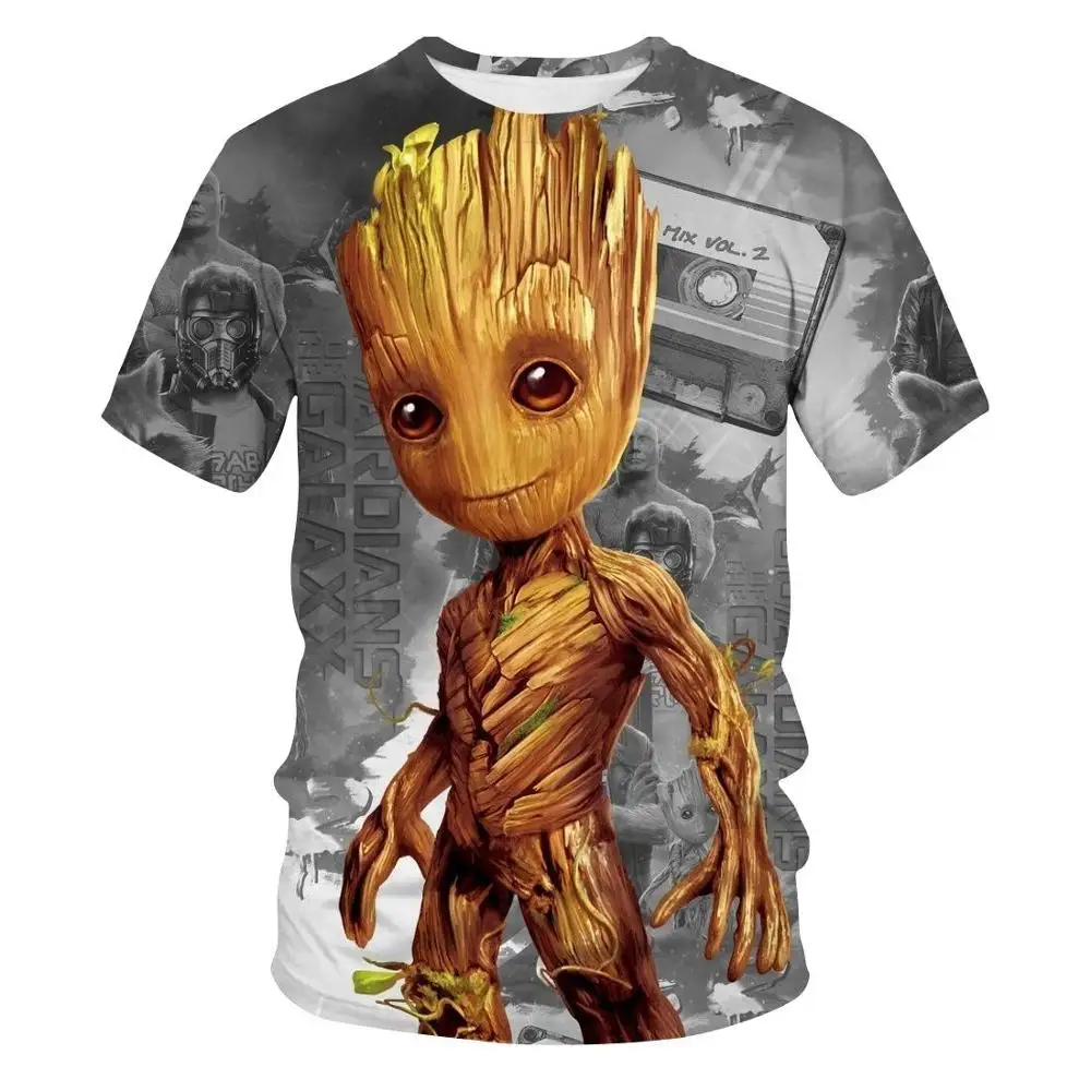 

Camiseta divertida de Guardian of the Galaxy GROOT Unisex, camiseta 3D estampada, camiseta informal de Harajuku para niÃ±os