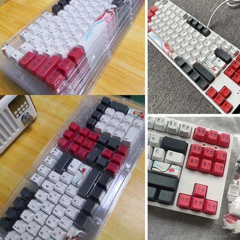 

104Keys PBT Keycaps OEM Profile DYE-SUB Keycap for cherry MX Switch Mechanical Keyboard Female Role Theme Keycap
