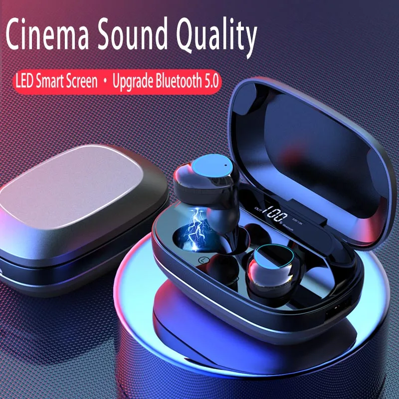 CALETOP G16 TWS 5,0 Bluetooth наушники тяжелый бас 6D стерео HiFi Звук светодиодный дисплей гарнитуры 6000 мАч зарядная коробка IPX7 водонепроницаемый