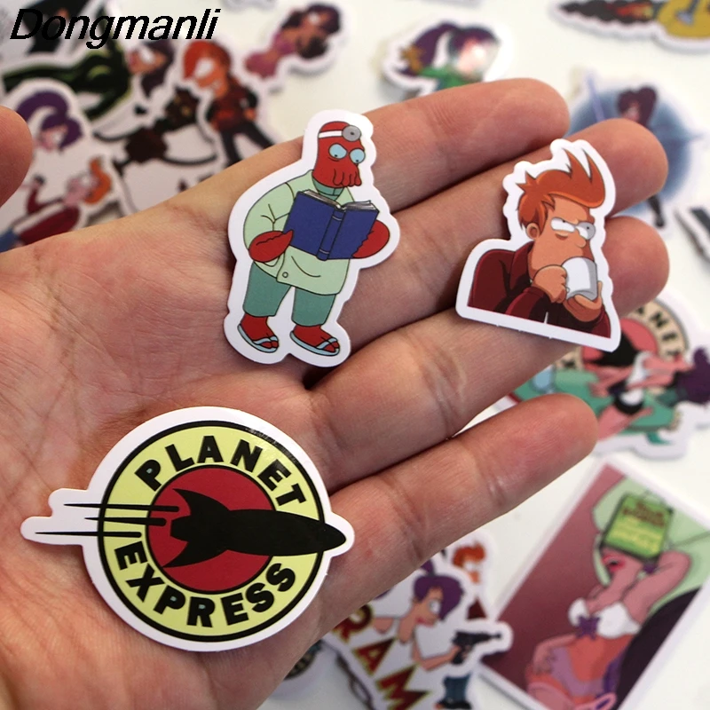L3395 69 шт. ТВ-шоу Futurama DIY граффити скейтборд ноутбук значок мотоциклетные сумки для багажа аксессуары