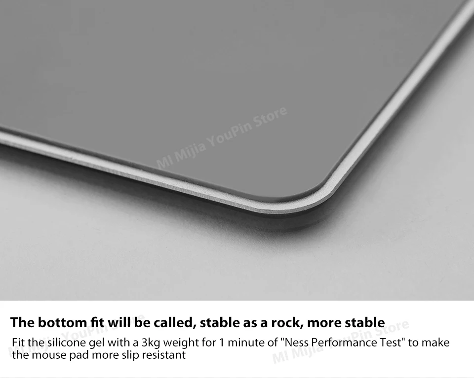 Xiaomi Mi, оригинальные коврики для мыши из металлического алюминиевого сплава, противоскользящий тонкий коврик для мыши, ПК, компьютера, ноутбука, 300*240*3 мм/240*180*3 мм
