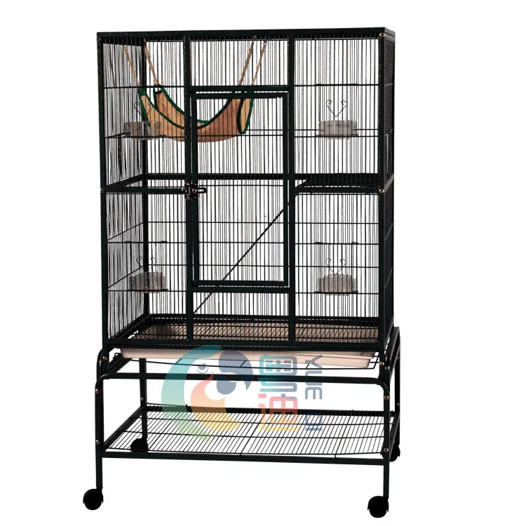 

Large side-open cage door portable pet cage with expansion ports at both ends pet display cage with metal lock buckle Birdcage u