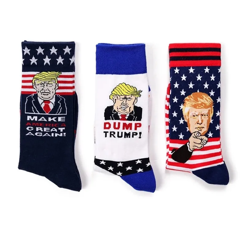 Творческие носки с надписью Дональд Трамп сделать Америку великолепной снова