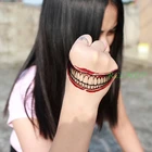 Водонепроницаемый Временные татуировки стикер 3D Хэллоуин террор рана зуб красный кровянистые губы флэш-тату поддельные Тато 7