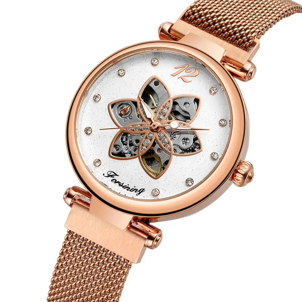 Новое поступление механические Женские часы Forsining роскошные брендовые