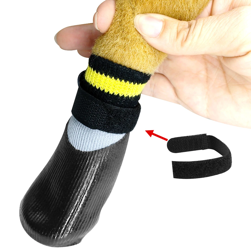 Мягкие носки для домашних животных милые водонепроницаемые теплые туфли щенков