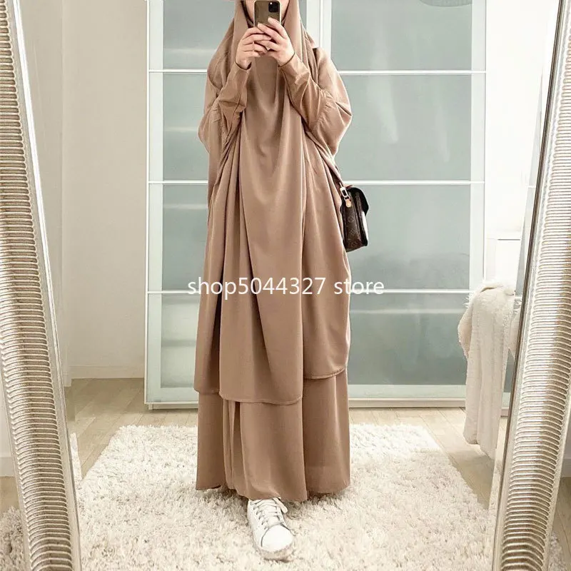 Комплект из двух предметов для молитв на ИД Рамадан хиджаб платье кафтант