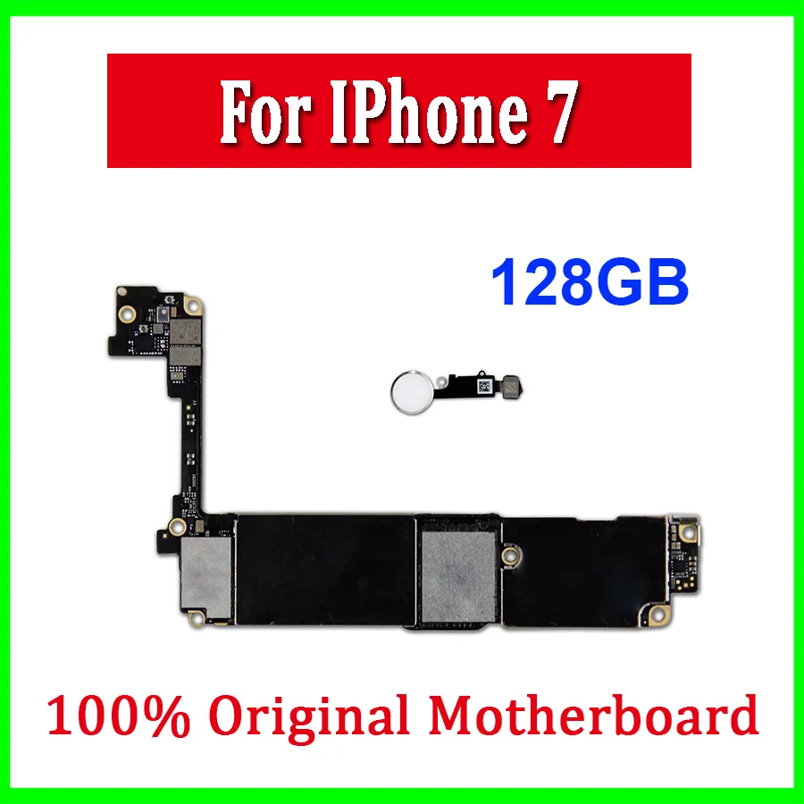 Заводская Разблокировка для iphone 7 материнская плата с/без Touch ID, оригинальная для iphone 7 4,7 дюймов материнская плата Бесплатный iCloud с IOS
