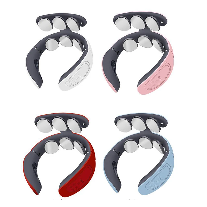 

6 Heads Neck Massager Shoulder Cervical Massager Multifunctional Electric Hot Compress Pulse Neck Protector Rechargeable Massage