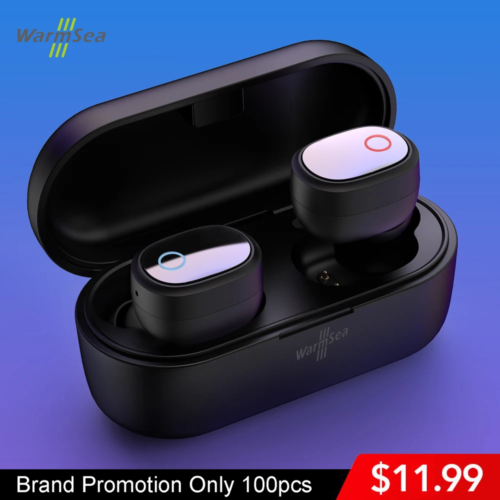 Наушники WarmSea TWS Bluetooth 5,0, отличное качество звука, беспроводные наушники, гарнитура, спортивные наушники