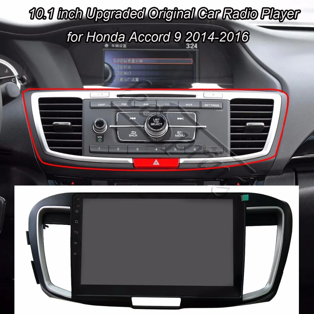 Обновленный оригинальный автомобильный радиоплеер для Honda Accord 9 (2014 2016) GPS