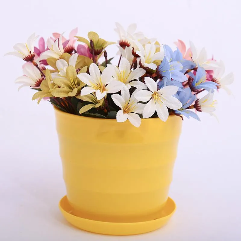 Цветочный горшок Квадратный пластиковый плантатор садовый стол домашний декор