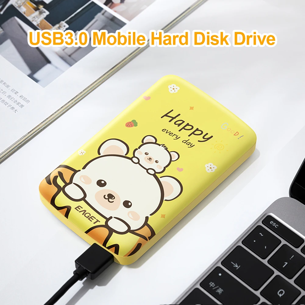 

500GB External Hard Drive 2.5 inch USB 3.0 Portable HDD Hard Disk for PC Desktop Laptop Computer Cute Cartoon Pattern