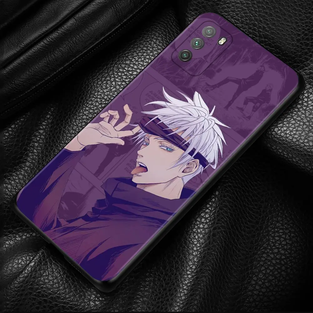 phone case for xiaomi mi poco x3 pro f3 x3 gt m3 x3 nfc f1 m3 pro 5g f3 gt black soft silicon cover coque jujutsu kaisen manga free global shipping