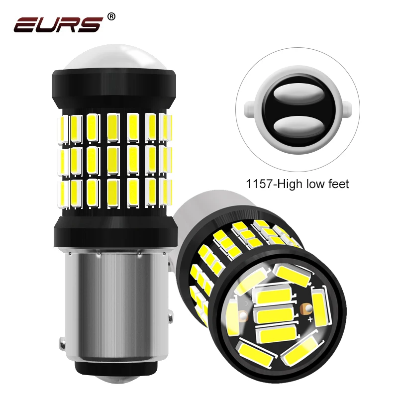 

100pcs 4014 60smd CanBus S25 1156 BA15S P21W LED No Error BAY15D BAU15S PY21W lamp 1157 BAY15D led Bulbs For Turn Signal Light