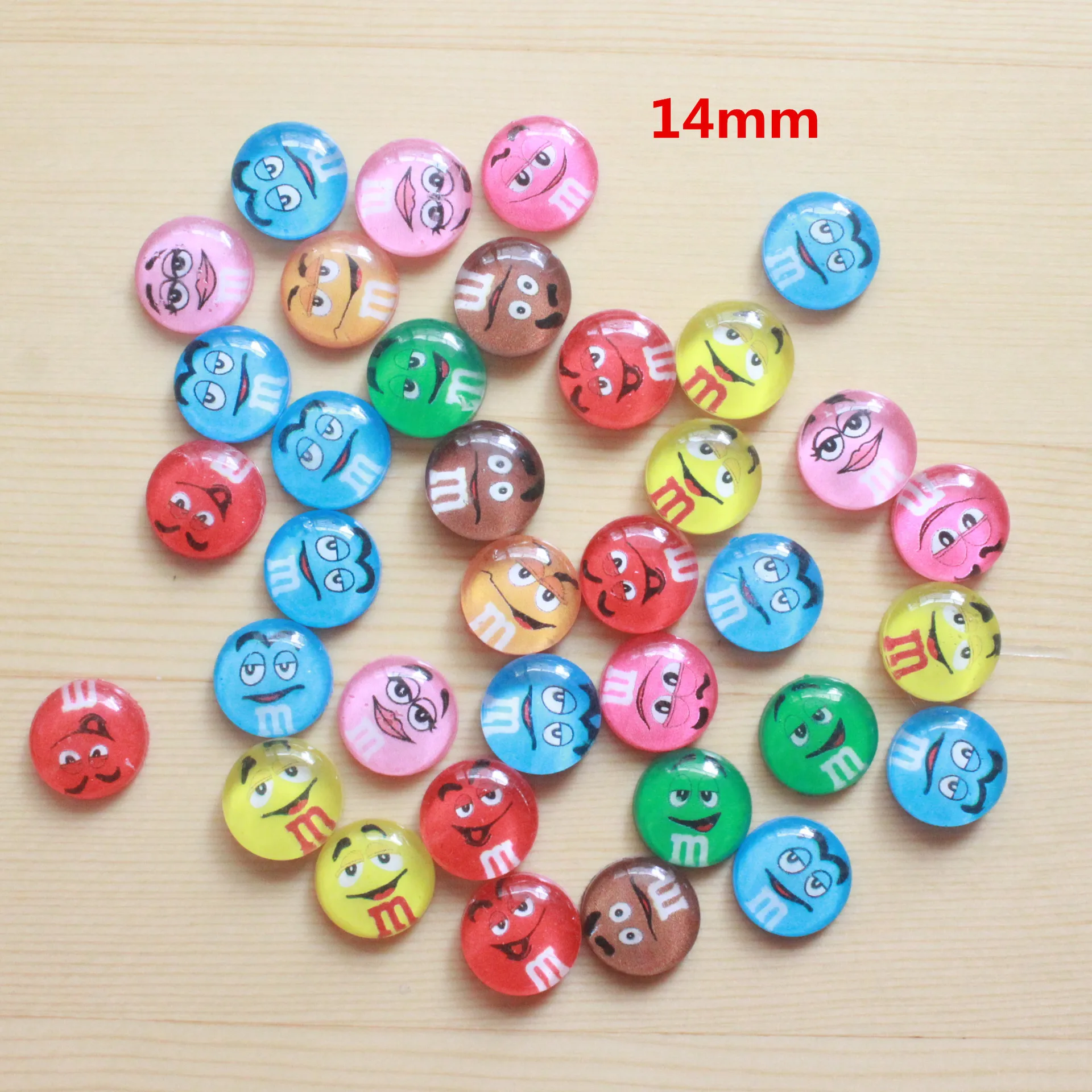20 шт Мультяшные силиконовые М Бобы кабошон с плоским основанием каваи ПВХ