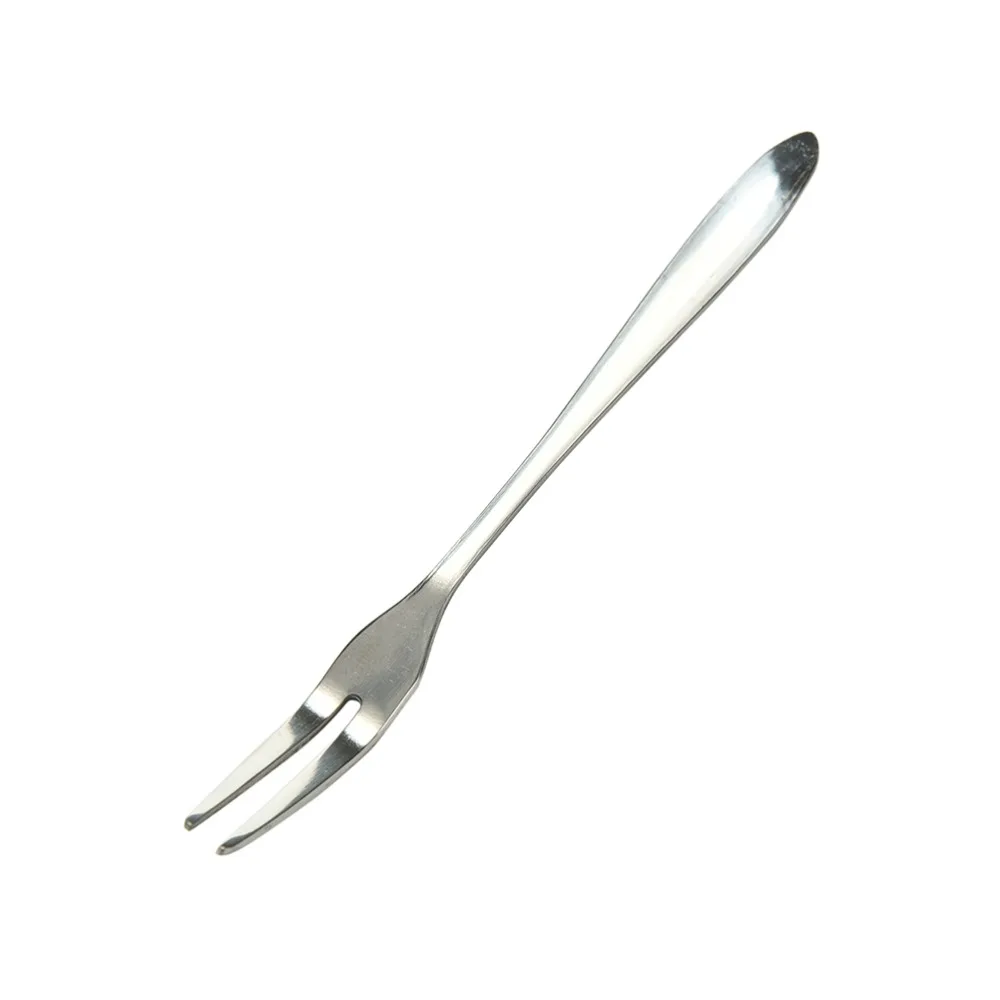 

New Fruit Fork Two Tooth Dessert Fork Stainless Steel Eating Very Convenient For People Wholesale 5Pcs/Bag